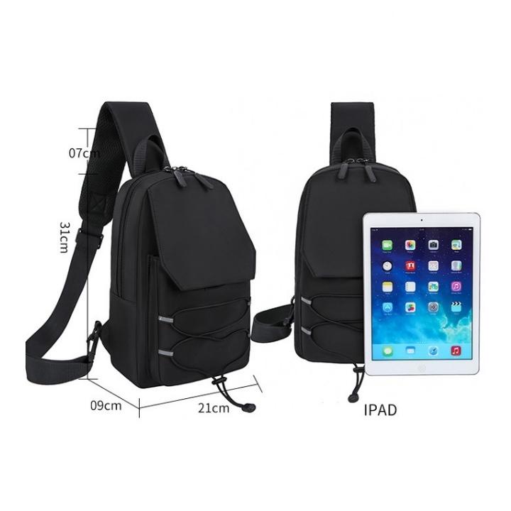 Túi đeo chéo thời trang Unisex chống thấm nước hỗ trợ kết nối cổng USB TC16