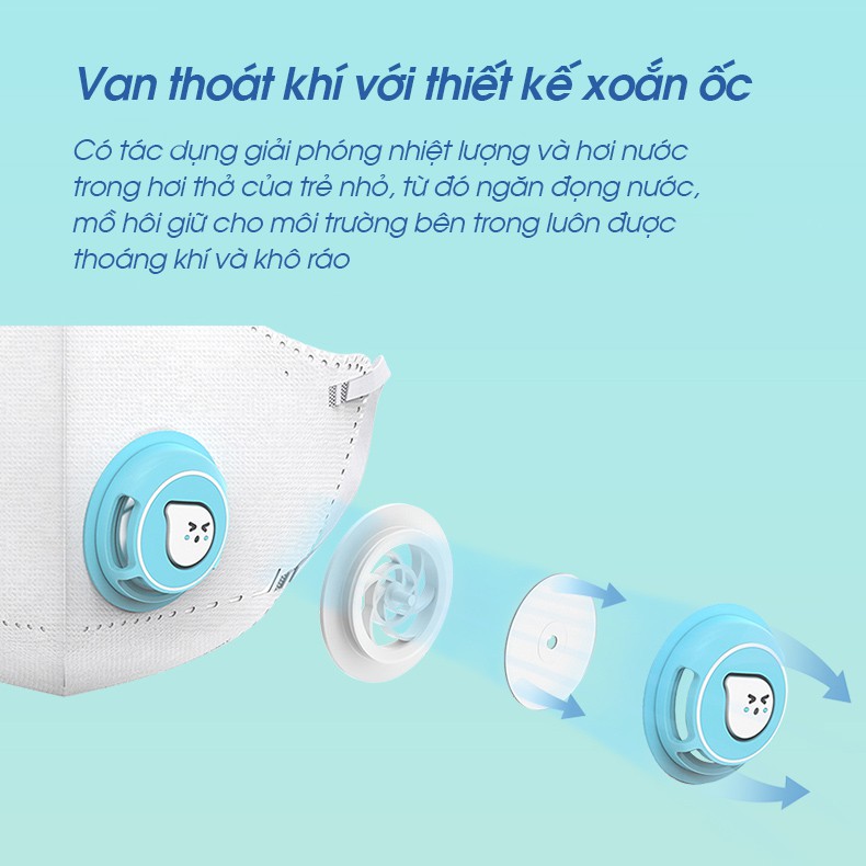 [Hỏa Tốc HCM] Khẩu trang cho trẻ em Airpop Kid (3-12 tuổi) - Chống bụi mịn PM2.5, Chống sương mù và ngăn tia UV