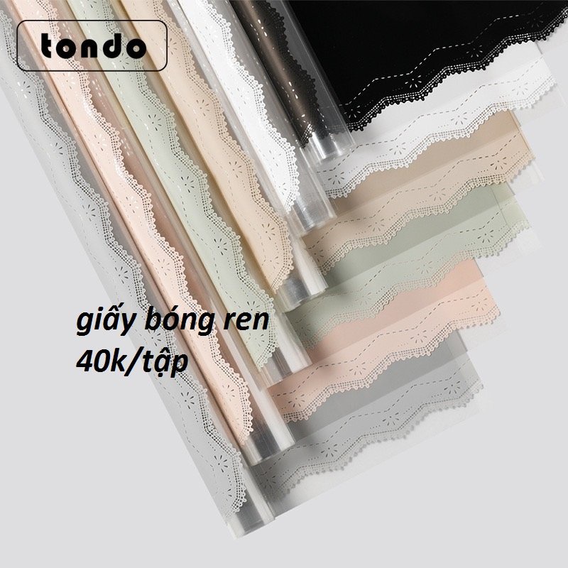 Giấy bóng ren 1 tập 20 tờ bó hoa gói quà