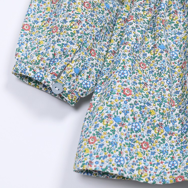 Váy thu hoa xanh cho bé gái VAL013