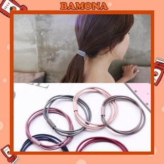 Cột tóc Bamona dây buộc tóc siêu co giãn nhiều màu đơn giản SC23