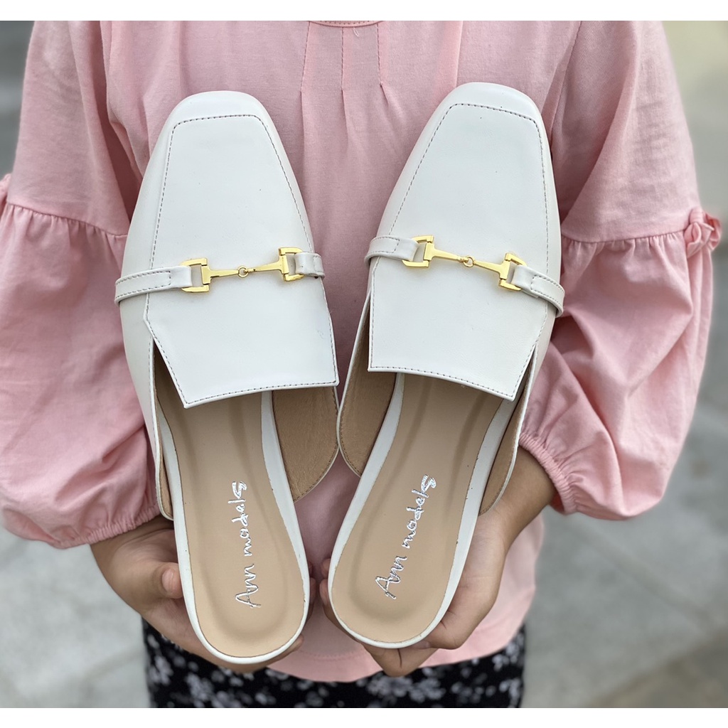Giày Sục mũi vuông Annmodels 2 phân kiểu dáng thời trang _A028SUC