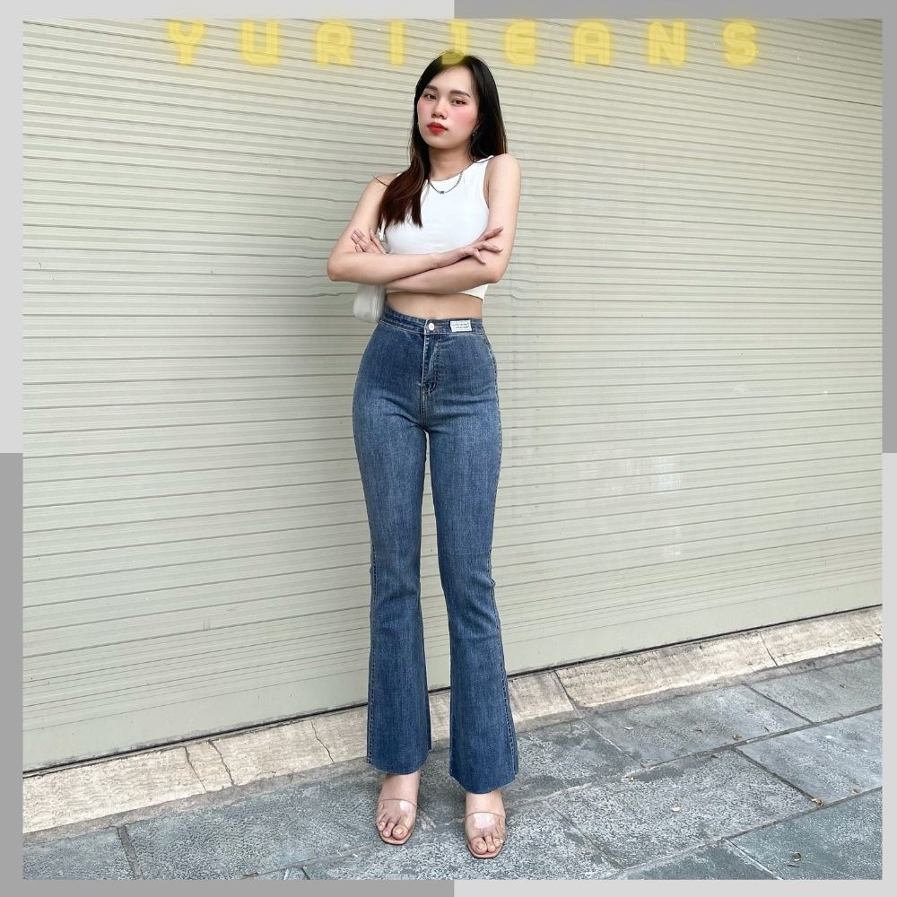 Quần Loe Nữ Lưng Cao Cạp  Kiểu Chữ Fom Siêu Chuẩn Shop YuRi