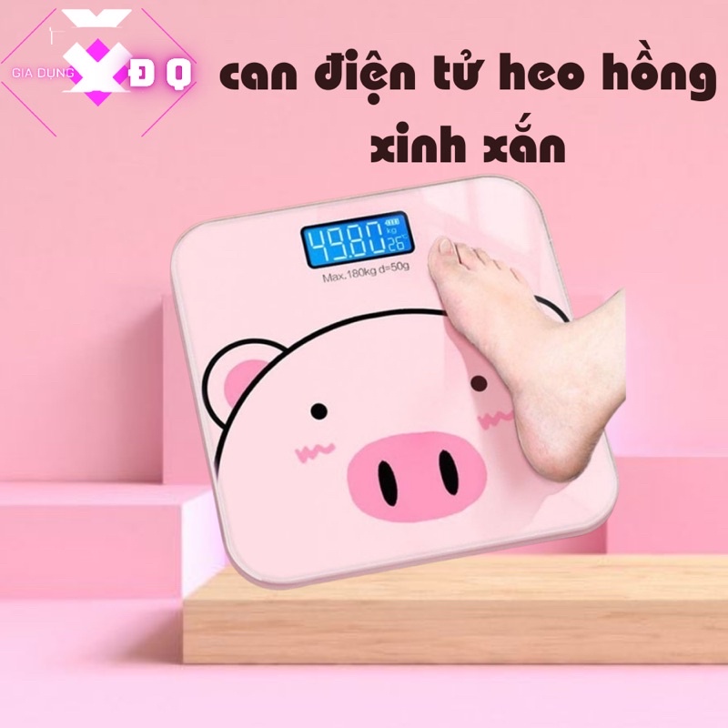 Cân điện tử,cân sức khoẻ hình Heo Hồng hình xinh xắn trọng lượng 200kg