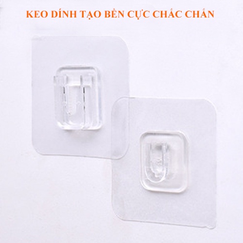Móc Treo Dán Tường Treo Đồ Trong Suốt, Móc Gài Dán Tường Siêu Dính