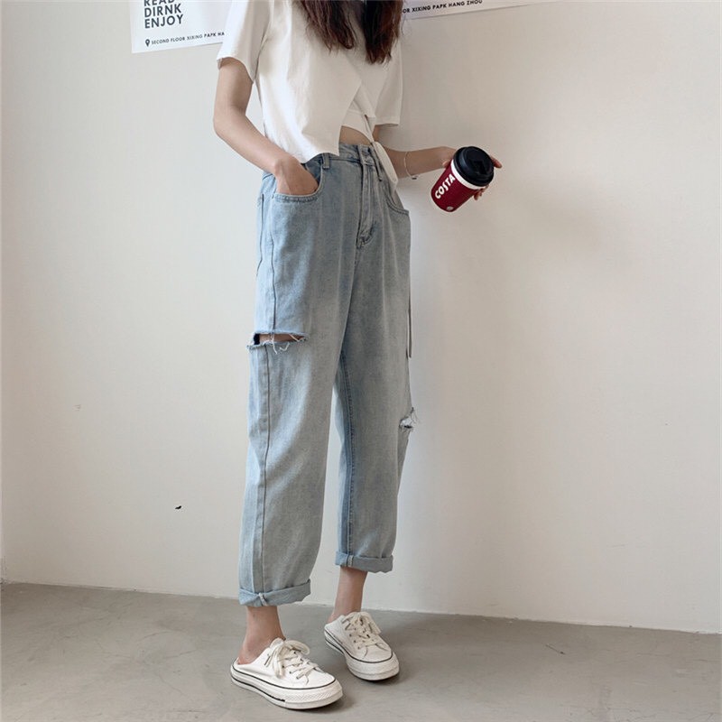 QUẦN JEANS BAGGY RÁCH