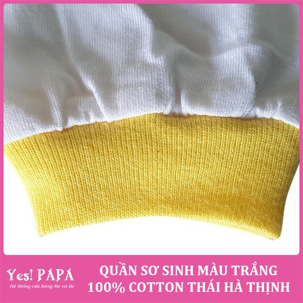 [COMBO RẺ NHẤT] 10 quần sơ sinh màu trắng 100% cotton Thái Hà Thịnh