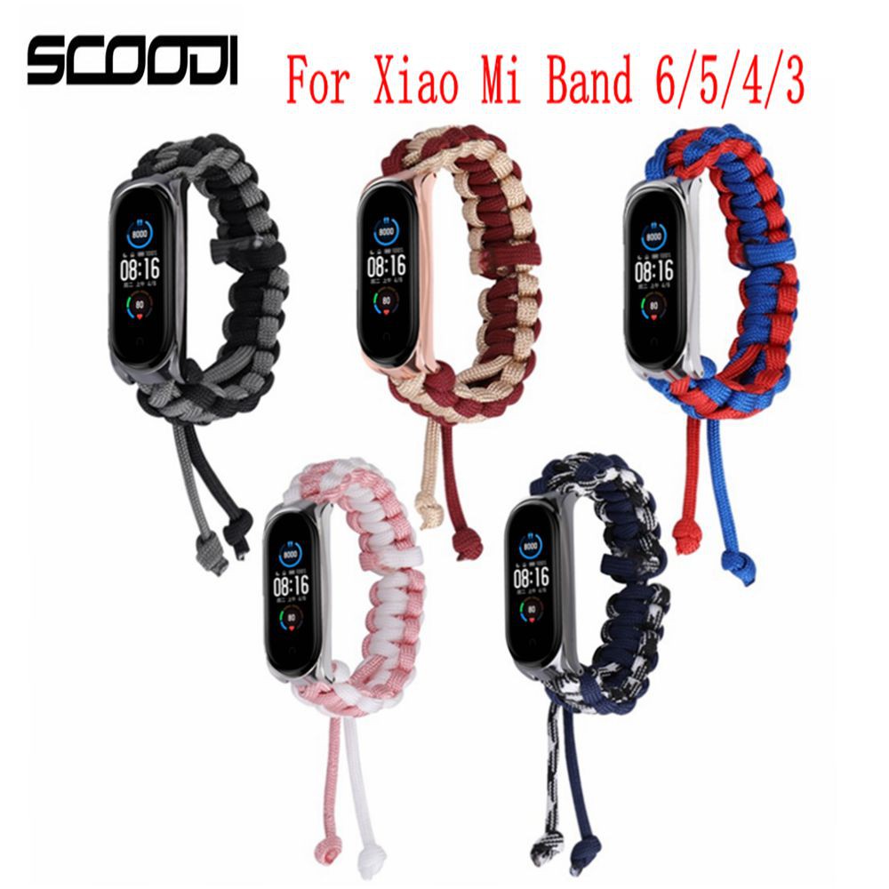 Dây Đeo Nylon Kiểu Dáng Thời Trang Dành Cho Đồng Hồ Thông Minh Xiaomi Mi Band 7 / 6 / 5 / 4 NFC Miband 4 3
