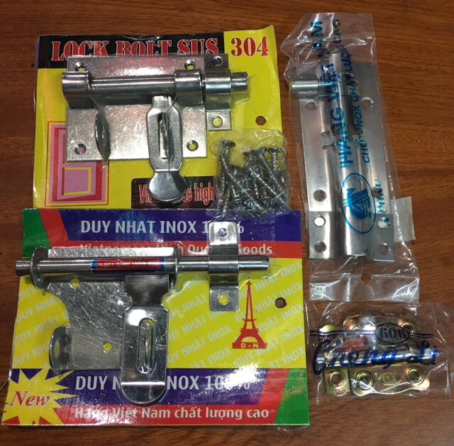 CHỐT gài khoá cửa INOX dạng ống loại dày