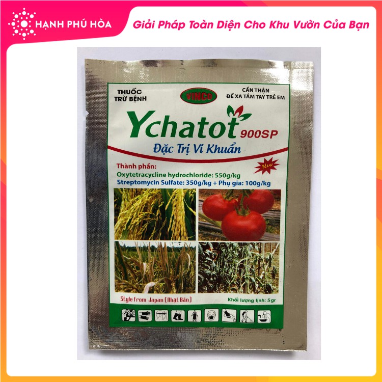 YCHATOT 900SP 5g/Gói (Nhật Bản)- Thuốc Đặc Trị Bệnh Héo Xanh, Héo Rũ, Thối Nhũn, Cháy Bìa Lá