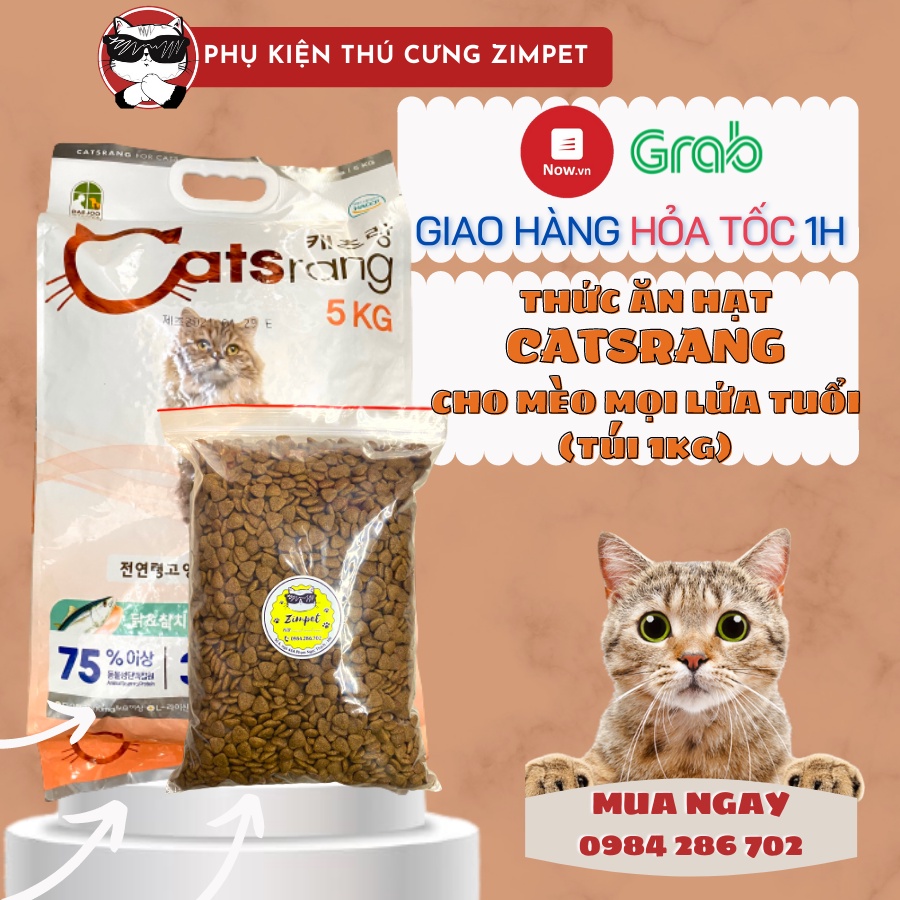 Thức ăn hạt Catsrang cho mèo mọi lứa tuổi - Xuất xứ Hàn Quốc - Zimpet