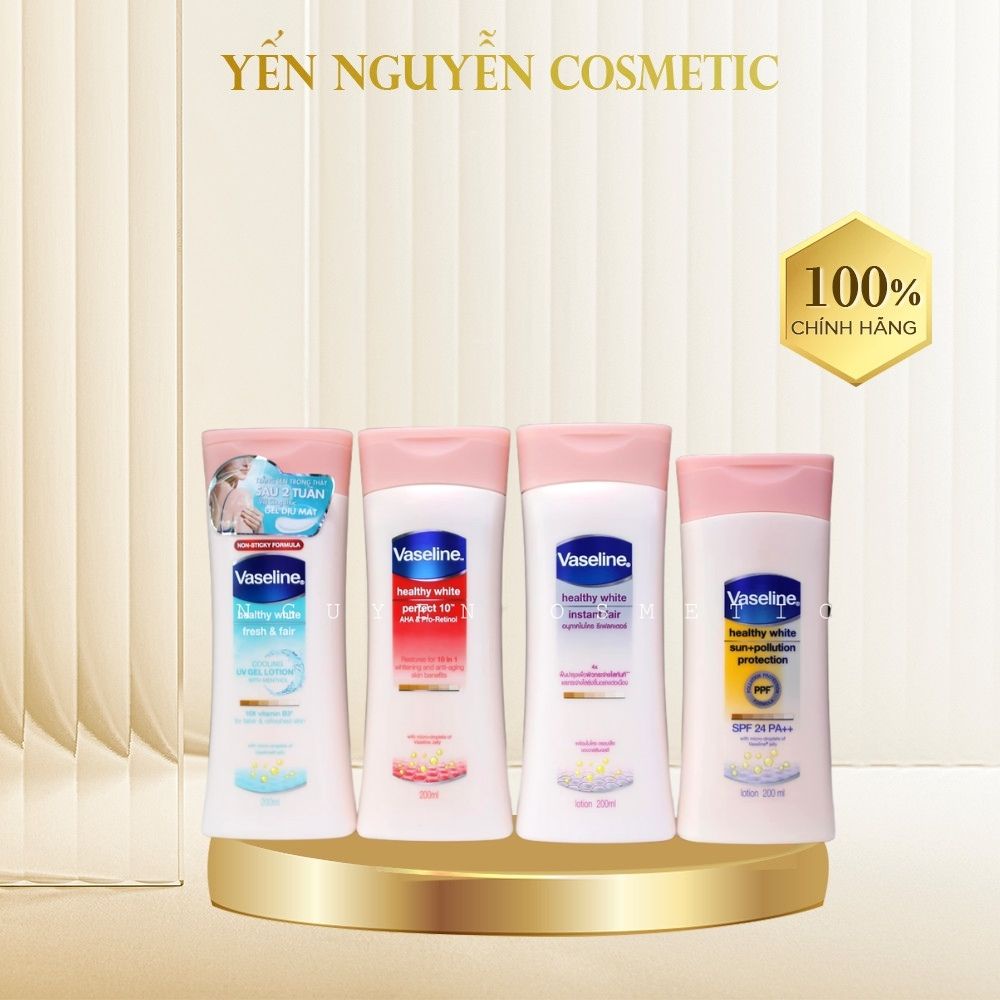 [4 Loại] Sữa dưỡng Thể Trắng Da Chống Nắng Vaseline