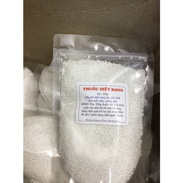 Bột tẩy rong rêu trên xi măng, nền gạch, chất diệt rong sân, tường nhà gói 500g