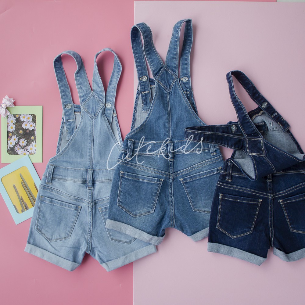 Yếm Jeans HM màu Xanh đen cho bé 4-5T