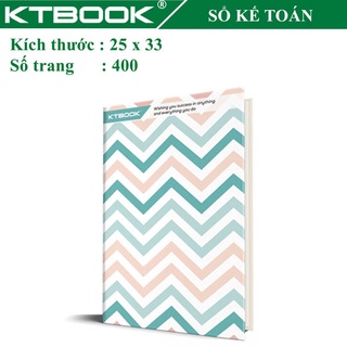 Sổ ghi chép Kế Toán KTBOOK bìa cứng ruột giấy in caro cao cấp size 25 x 33 cm Khổ Lớn mã 400
