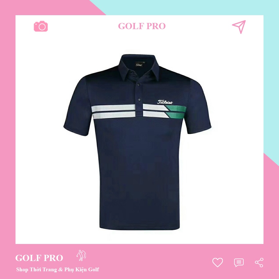 Áo chơi golf nam thể thao ngắn tay thoáng mát cao cấp GOLF PRO AN023