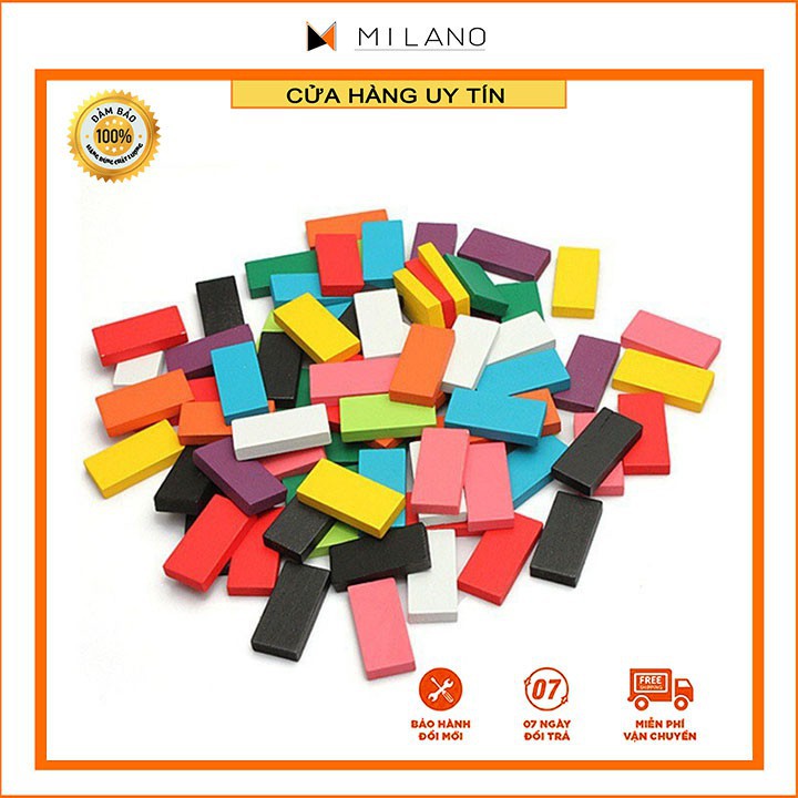 ❤️Sale 50%❤️ Bộ đồ chơi 100 quân domino bằng gỗ đủ màu cho bé - hàng đúng chất lượng