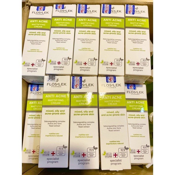 Floslek Kem Dưỡng Ẩm Giúp Điêu Tiết Bã Nhờn, Làm Dịu Da Đang Có Mụn , Phục Hồi Tổn Thương Trên Da