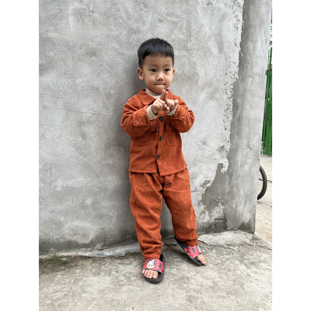 Bộ quần áo cho bé trai bé gái BN01, Đồ bộ bé trai chất nỉ nhung cao cấp một lớp 1-5 tuổi từ 8-27kg BINBON KIDS