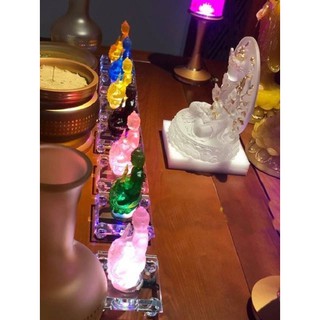 Bộ tượng phật dược sư có đèn led (chọn màu)