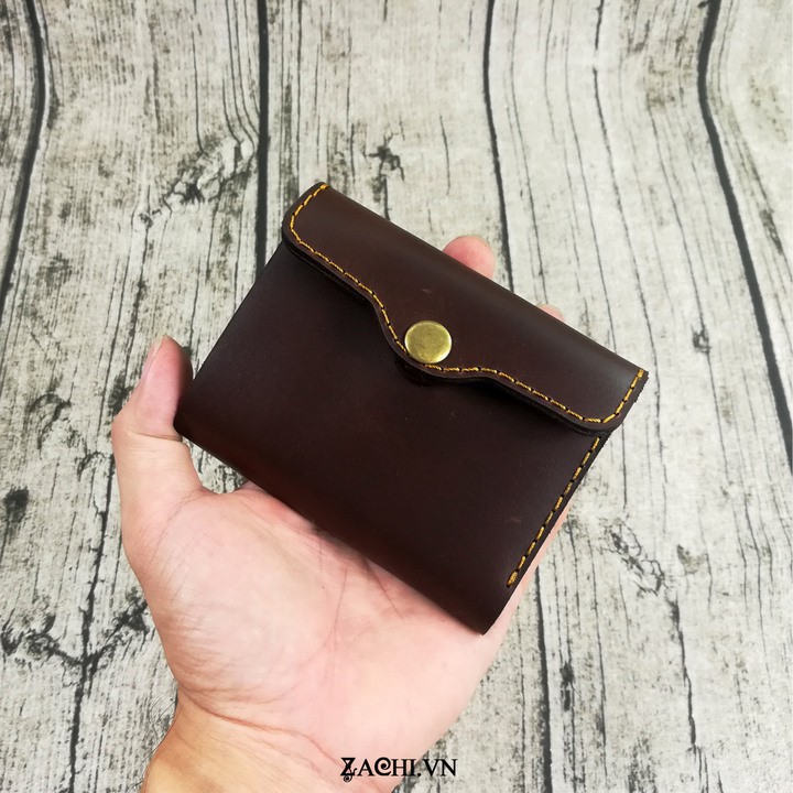 Bóp Ví Đứng Nam mini da bò handmade - VN211