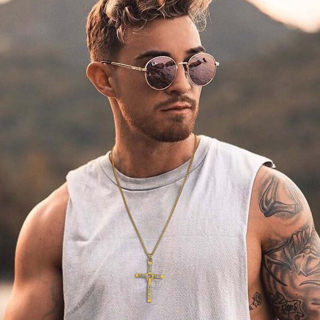 Vòng cổ Mặt Thánh Giá Mạ Vàng Thời Trang Cổ Điển