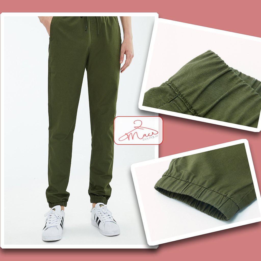 Quần jogger nữ Kaki Tuyết dãn ống bó đẹp 2 túi hông VNXK cao cấp kiểu thể thao - MAC boutique