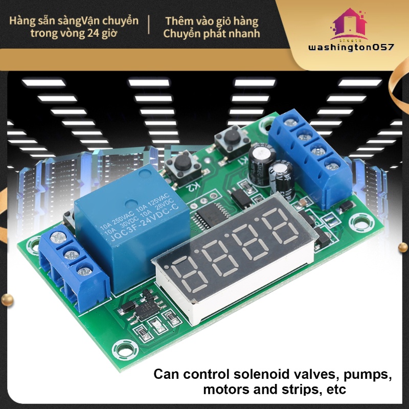 Hàng Hot Mô-đun chuyển tiếp Một chu kỳ kích hoạt chu kỳ kênh Công tắc mạch thời gian trễ YYC-2S 24V Hàng giao ngayWashington057