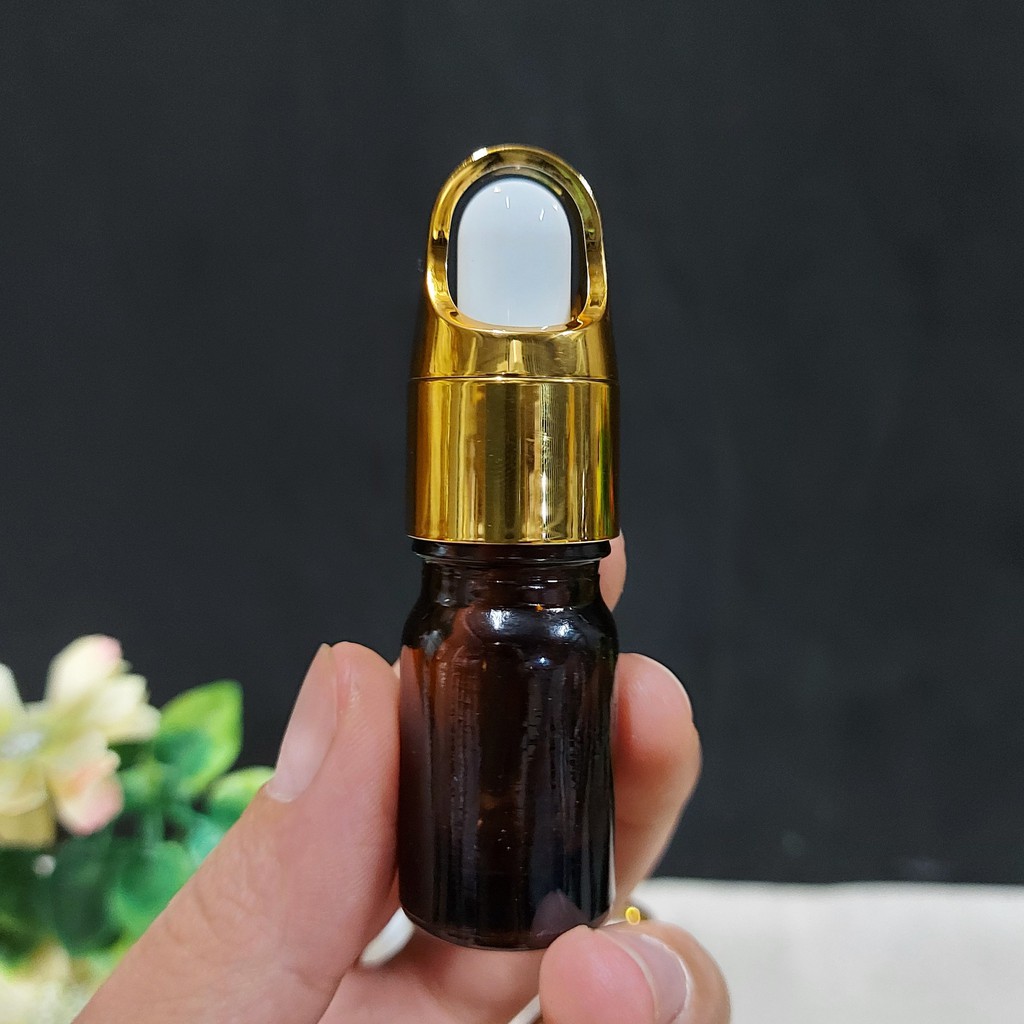 Chai thủy tinh NÂU nắp bóp QUAI xách, nút giỏ hoa 5ml 10ml 15ml 20ml 30ml 50ml 100ml - Lọ chiết tinh dầu, đựng serum.
