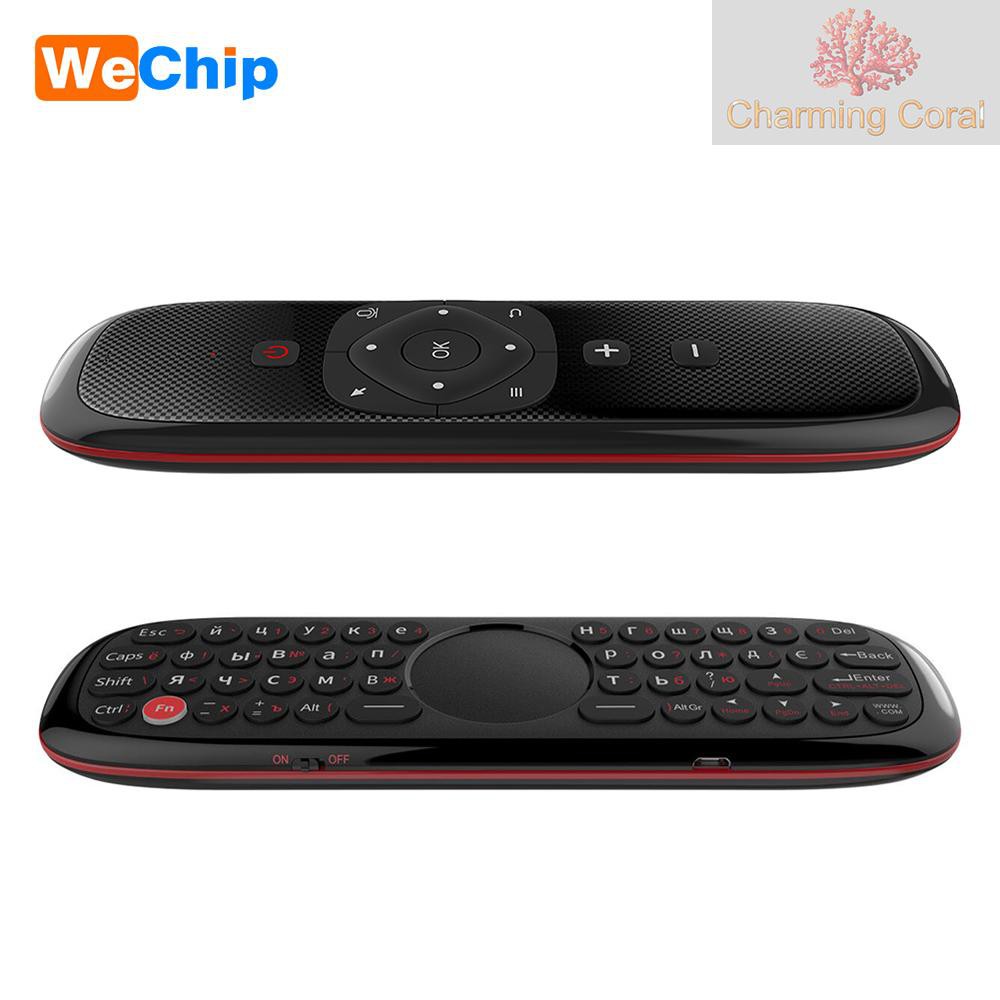 CTOY Wechip W2 2.4G Air Mouse Wireless Keyboard with Touchpad Mouse Infrared Remote Control for Android TV BOX PC Projector Russian Version