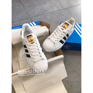 Giầy super star kẻ đen uzu