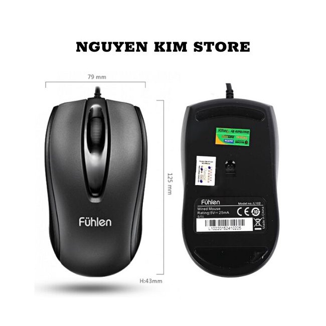 Chuột Máy Tính Giá Rẻ Fuhlen L102 Nhập khẩu Bảo Hành 12 Tháng