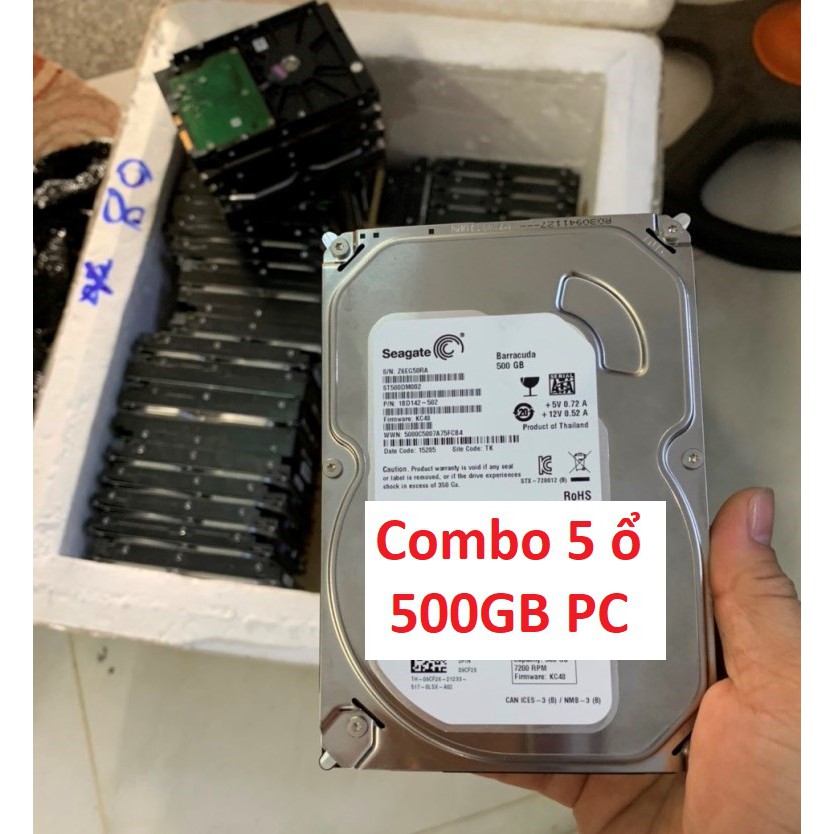 Combo giá thợ 5 ổ cứng 500GB máy bàn PC 250GB 160GB 80GB HDD 500G 250G 160G 80G