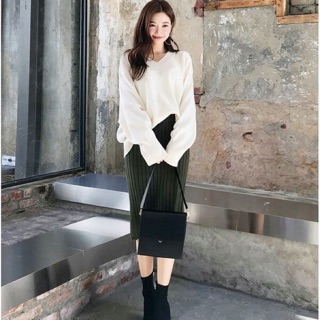 110 Chân váy len xanh ( hình ảnh chỉ mang tính chất minh hoạ live ) hàng si hàng thùng