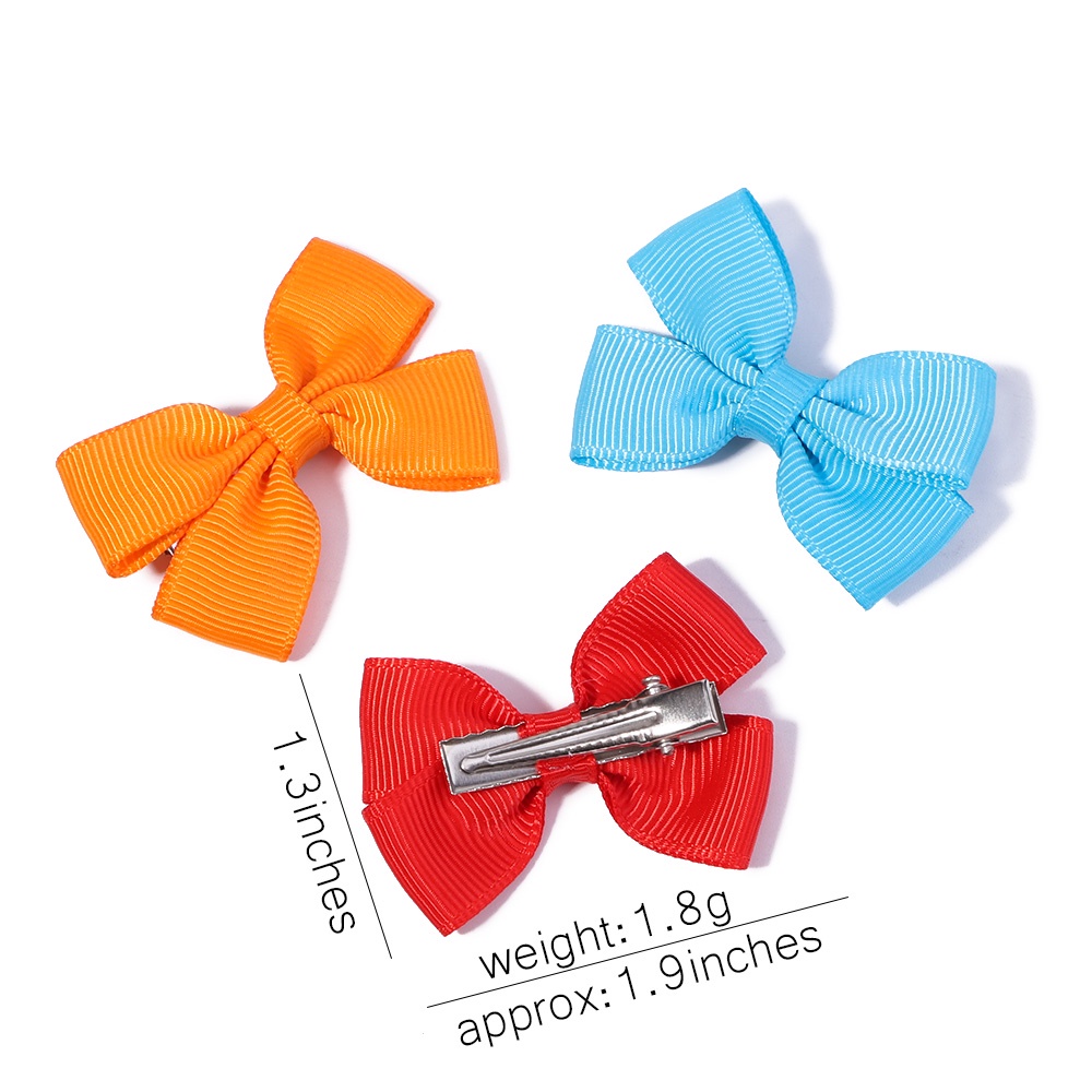 Set 10 kẹp tóc nơ KIDSBOWS bằng kim loại màu trơn phong cách Hàn Quốc thời trang cho bé gái