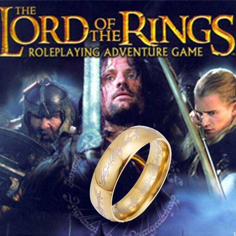 Nhẫn đeo tay theo phong cách phim The Lord of the Rings tùy chọn màu đen/ bạc/ vàng/ đủ màu