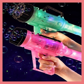 Đồ Chơi Súng Bắn Bong Bóng Cỡ Lớn Có Đèn 21 Nòng Siêu Mạnh (Tặng kèm PIN + DẦU) - Súng bắn bong bóng bằng tay.