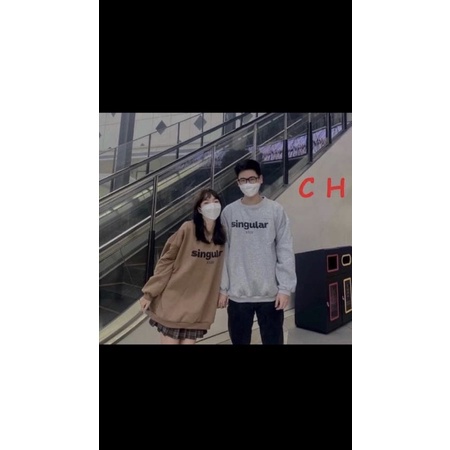 Áo Sweater cổ tròn Sing form rộng UlzzangChất nỉ cotton đẹp Không Bai xù⚡️Áo mùa đông ấm áp Unisex nam nữ