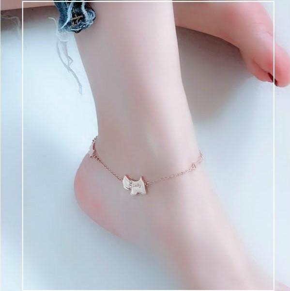 Lắc Chân Mạ Vàng Hồng Thiết Kế Đơn Giản Phong Cách Hàn Quốc | BigBuy360 - bigbuy360.vn