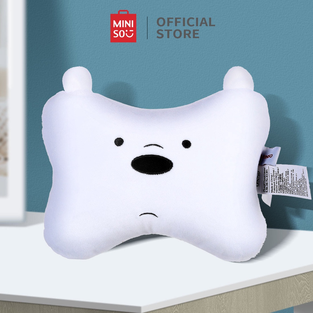 [Mã LIFECPMALL giảm 12% đơn 250K] Gối xương Miniso We Bare Bears Bone Pillow Ice Bear (Trắng)