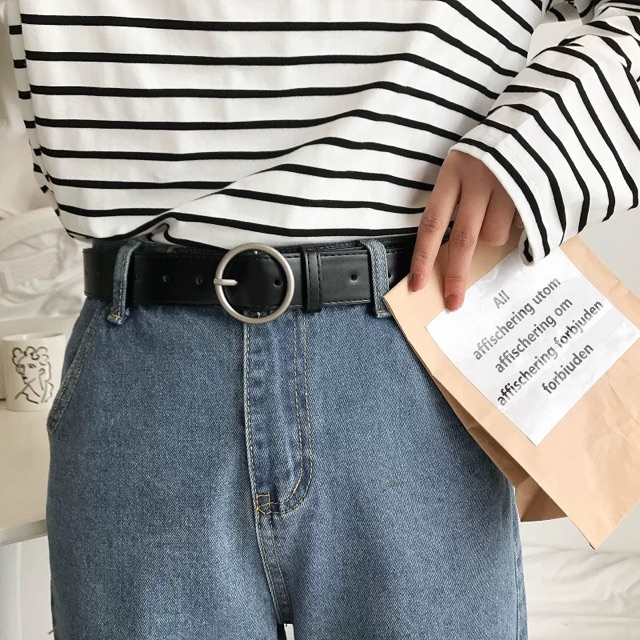 Belt-dây lưng khuyết tròn vintage