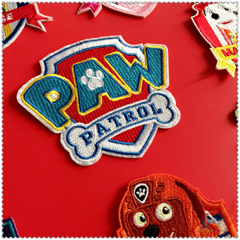 ✿ Phim Hoạt Hình:Paw Patrol Series 03 Miếng Vá Sắt ✿ 1 Sticker Ủi Thêu Hình Huy Hiệu