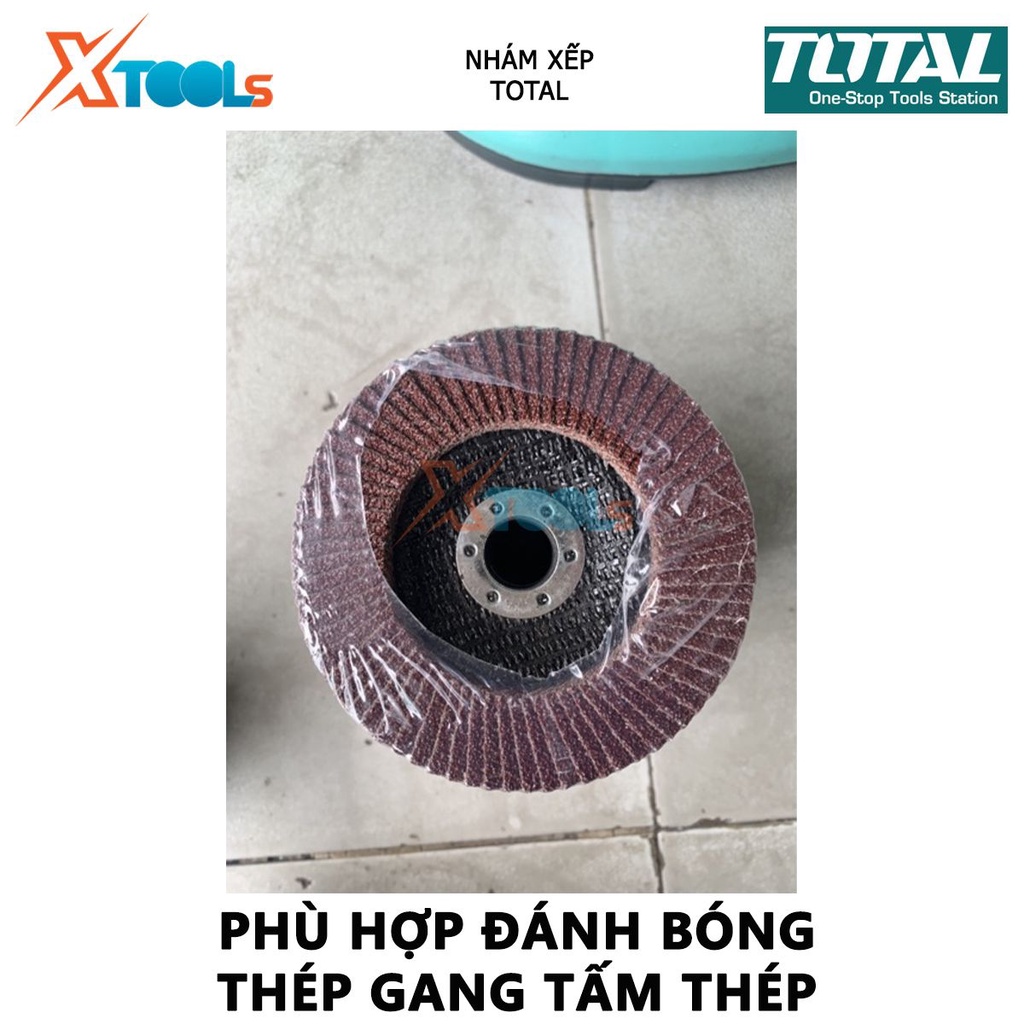 Nhám xếp TOTAL | đĩa nhám kích thước 100mm*16mm, P40 - P80 phù hợp đánh bóng thép, gang và tấm thép [CHÍNH HÃNG][XTOOLs]