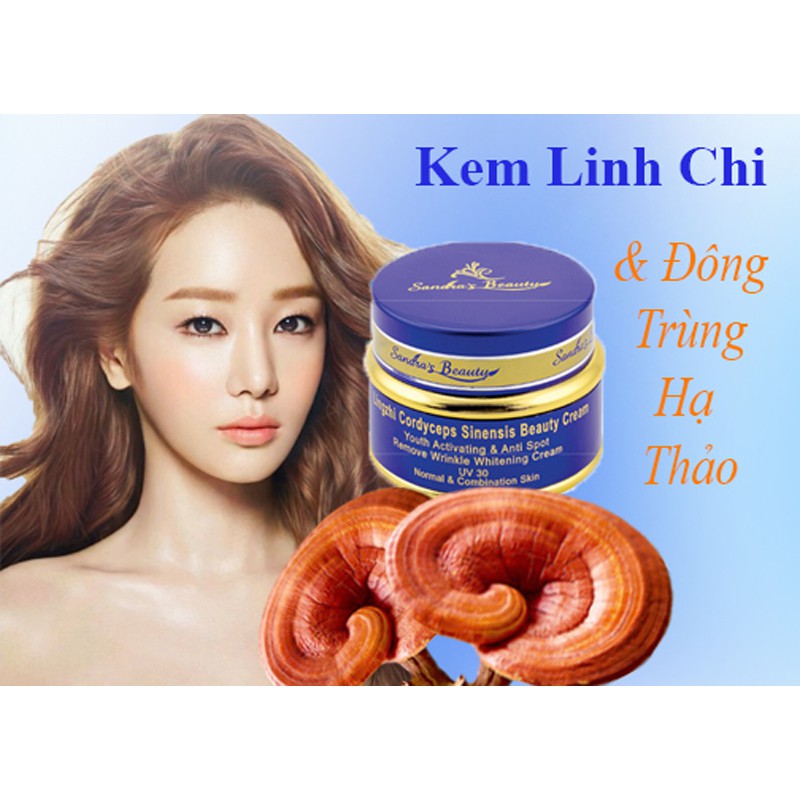 Kem làm đẹp từ linh chi và đông trùng hạ thảo