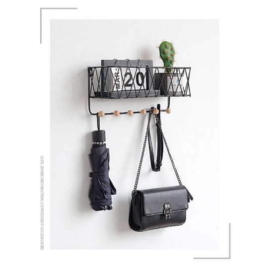 [NEW ITEM] Kệ để đồ treo tường có móc treo, kệ trang trí