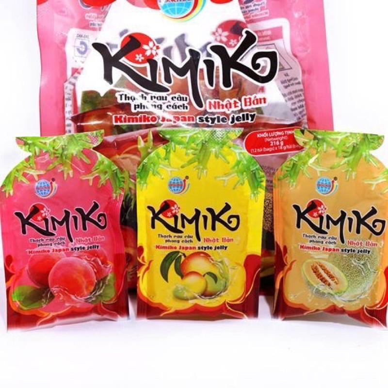 THẠCH RAU CÂU KIMIKO LONG HẢI - THẠCH PHONG CÁCH NHẬT BẢN GÓI 216G