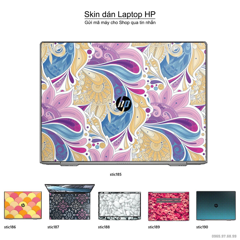 Skin dán Laptop HP in hình Hoa văn sticker _nhiều mẫu 31 (inbox mã máy cho Shop)