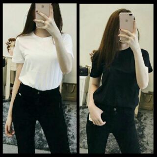 áo thun trơn cổ tròn basic