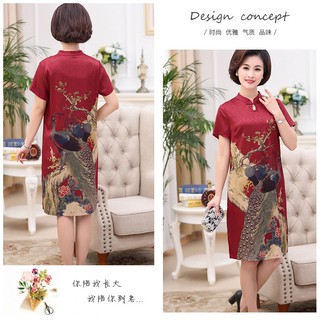 ĐẦM TRUNG NIÊN DÁNG SUÔNG CHẤT LIỆU LỤA (Quảng Châu)