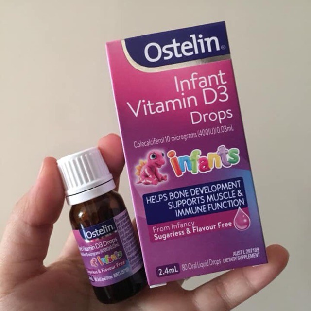 Vitamin D3 Ostelin drop 2.4ml cho trẻ từ sơ sinh date T8 thumbnail